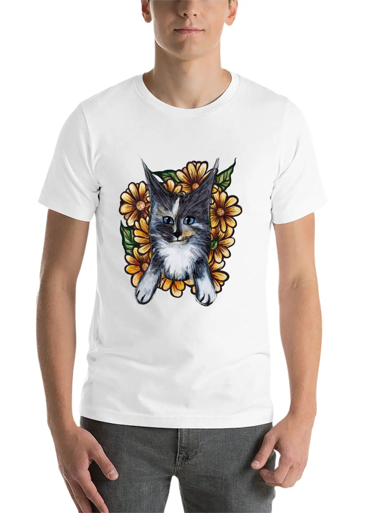 Daisy Maine Coons Unisex Casual T-Shirt – Clean Design For Daily Comfort