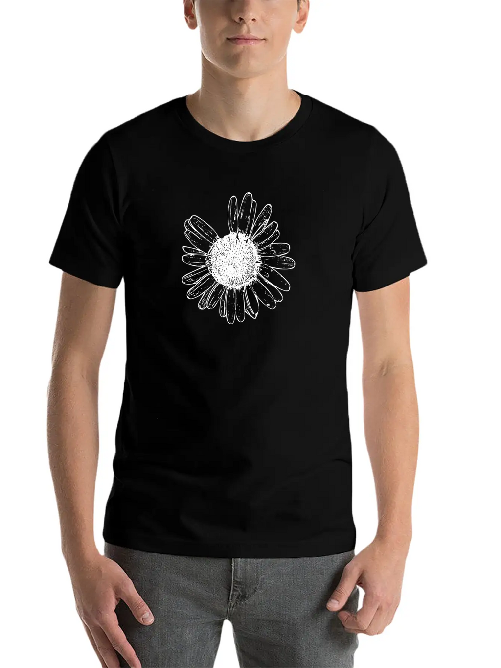 Daisy Wildflower Graphic Breathable Soft Cotton T-Shirt – Timeless Casual Look