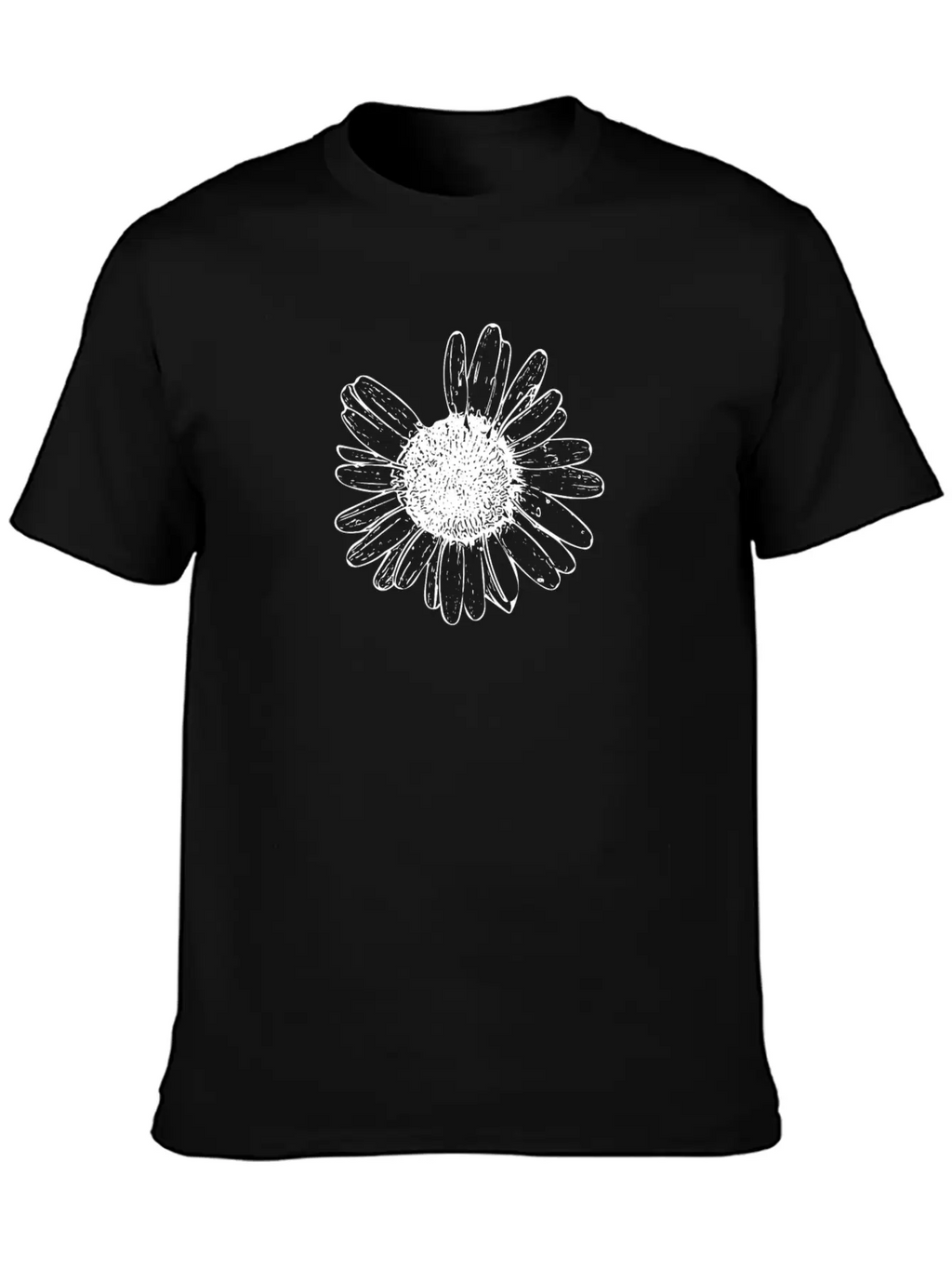 Daisy Wildflower Graphic Breathable Soft Cotton T-Shirt – Timeless Casual Look