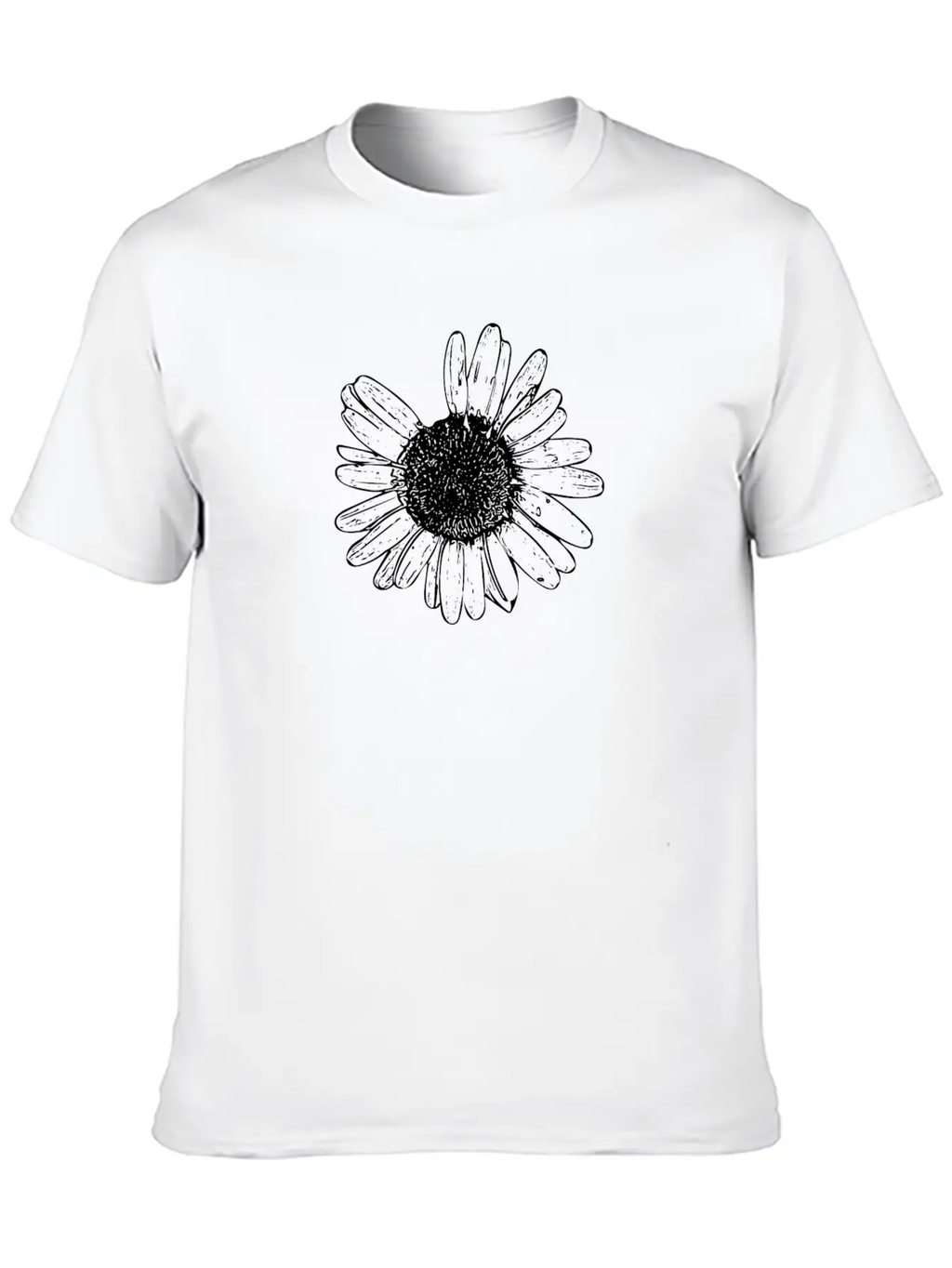 Daisy Wildflower Graphic Breathable Soft Cotton T-Shirt – Timeless Casual Look