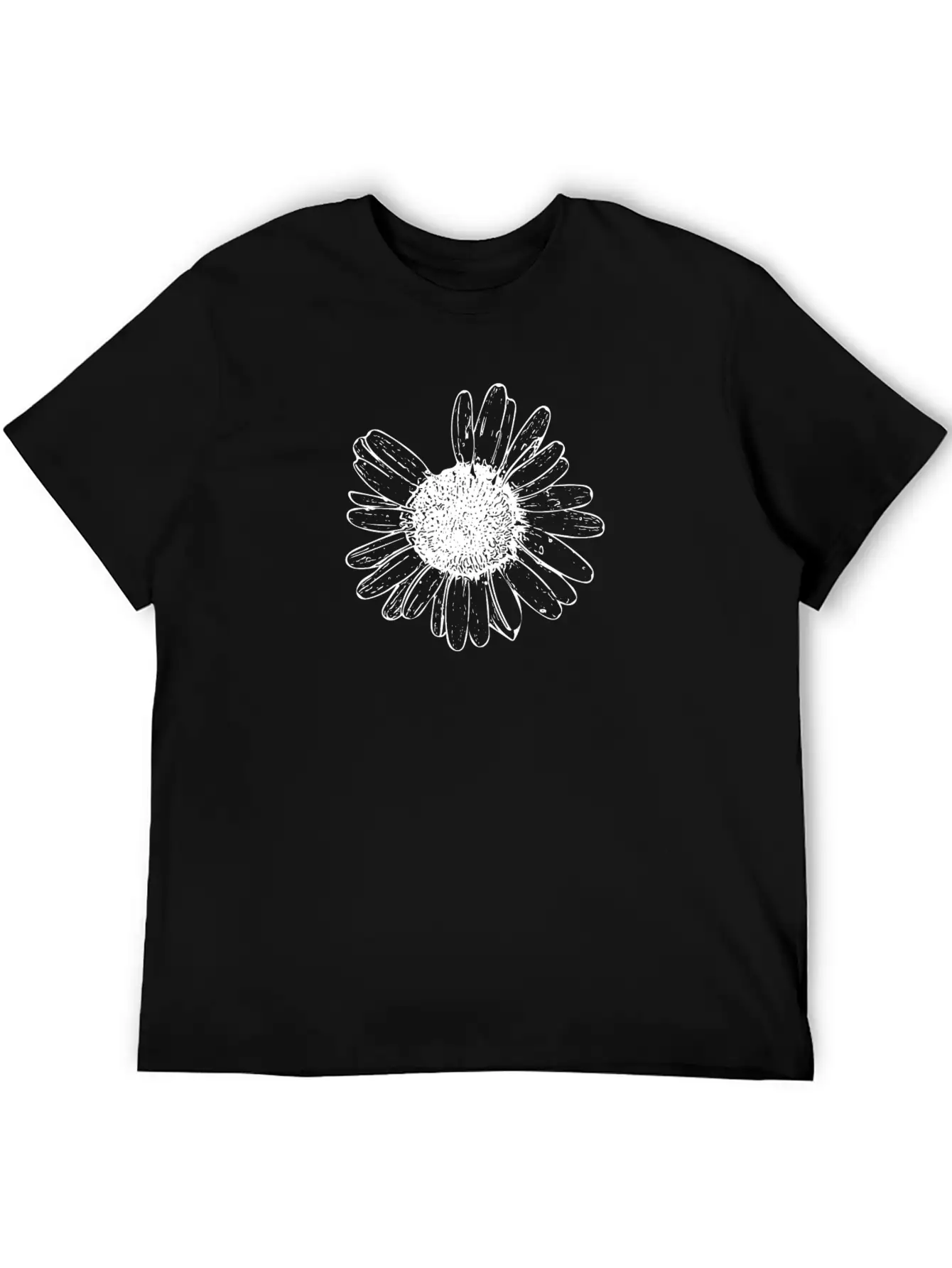 Daisy Wildflower Graphic Breathable Soft Cotton T-Shirt – Timeless Casual Look