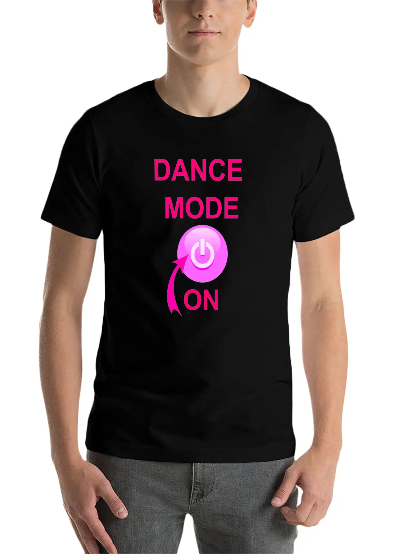 Dance Mode On Unisex Short Sleeve Soft Cotton T-Shirt – Casual Everyday Wear