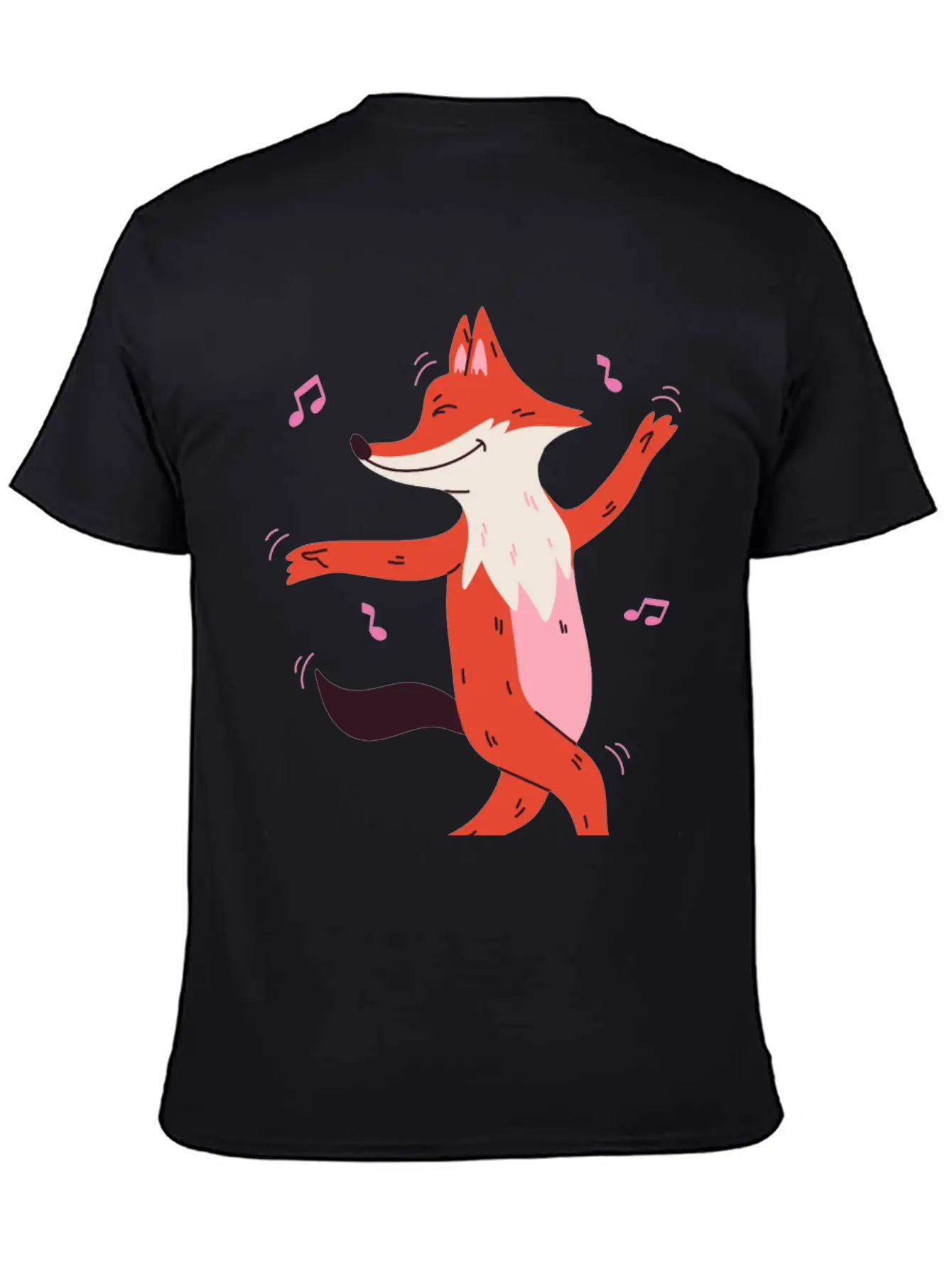 Dancing Fox Casual Graphic T-Shirt – Simple And Comfortable Daily Wear