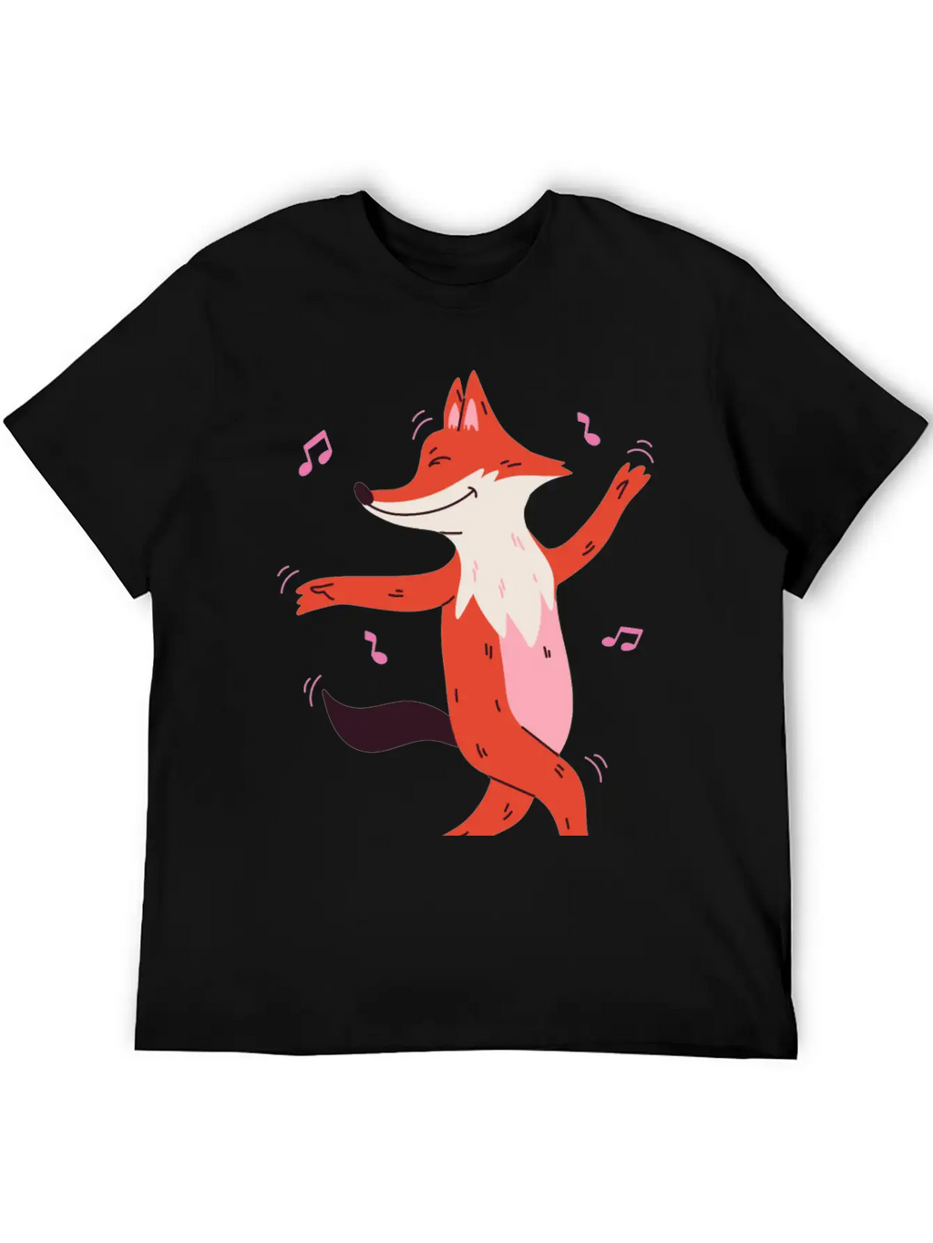Dancing Fox Casual Graphic T-Shirt – Simple And Comfortable Daily Wear