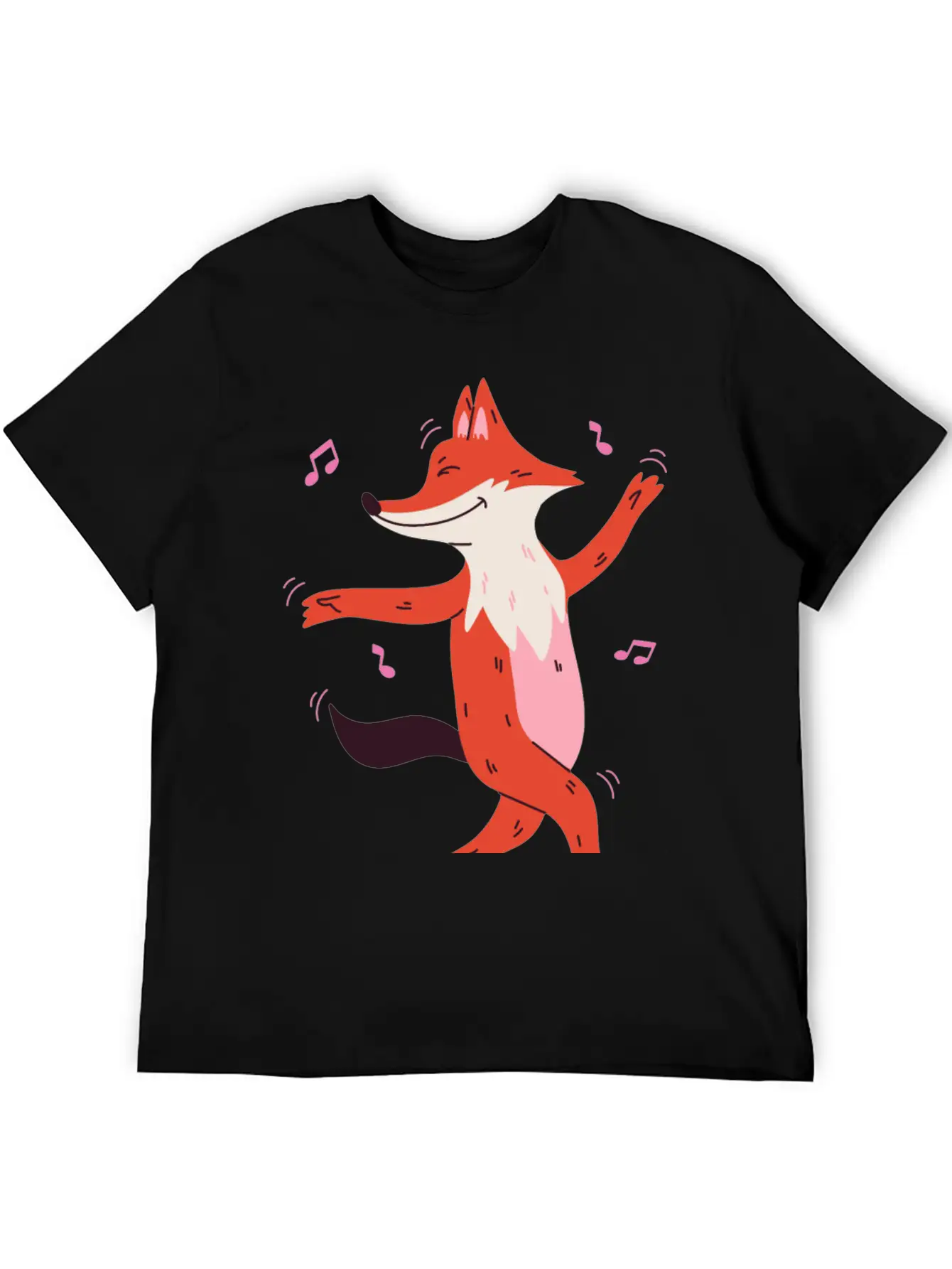Dancing Fox Casual Graphic T-Shirt – Simple And Comfortable Daily Wear