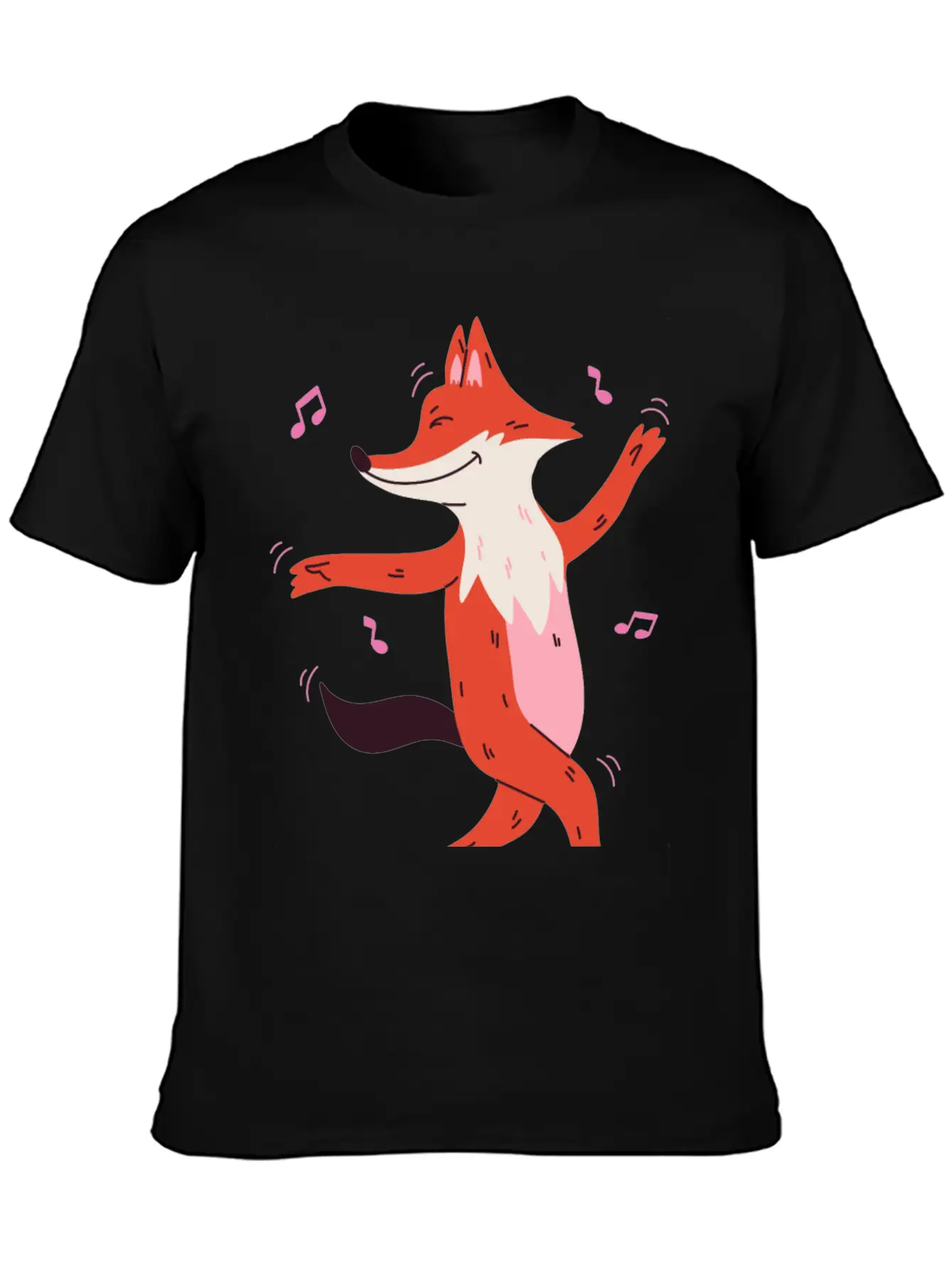 Dancing Fox Casual Graphic T-Shirt – Simple And Comfortable Daily Wear
