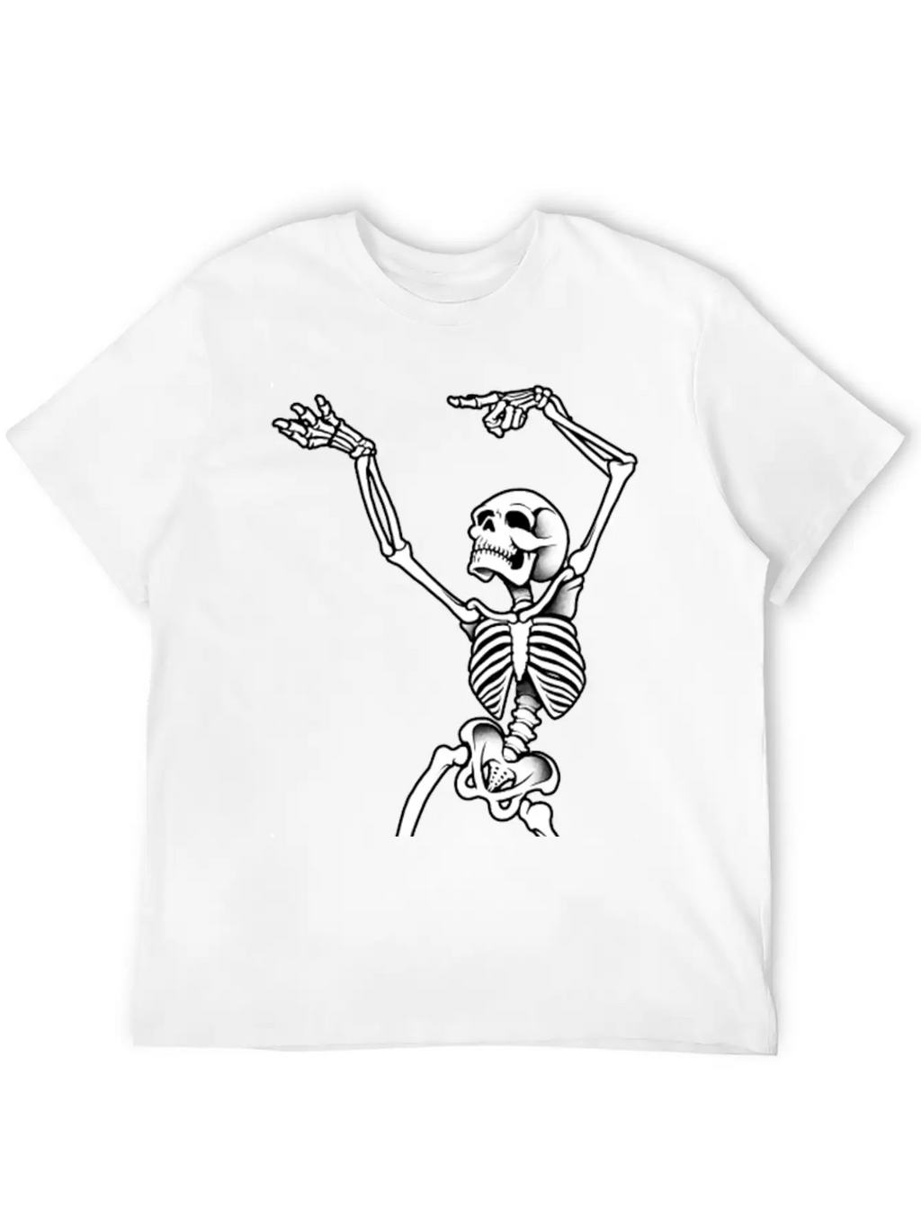 Dancing Skeleton Casual Graphic T-Shirt – Simple And Comfortable Daily Wear
