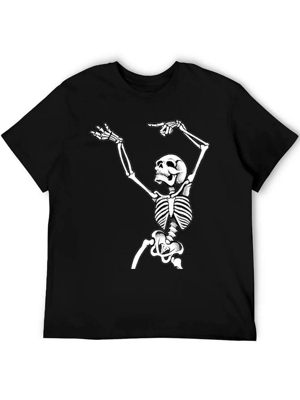 Dancing Skeleton Casual Graphic T-Shirt – Simple And Comfortable Daily Wear