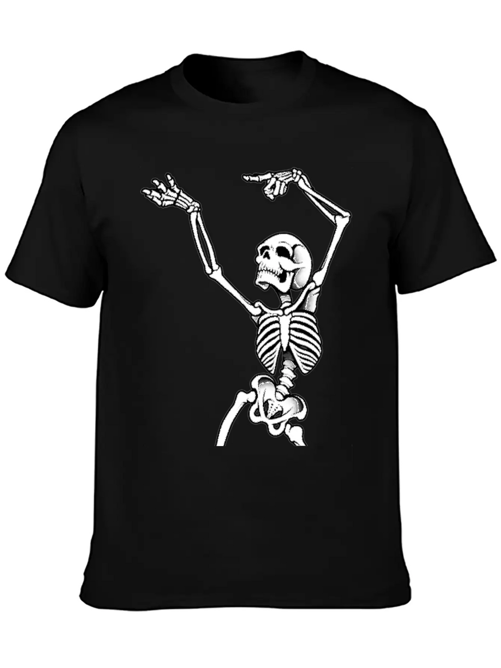 Dancing Skeleton Casual Graphic T-Shirt – Simple And Comfortable Daily Wear