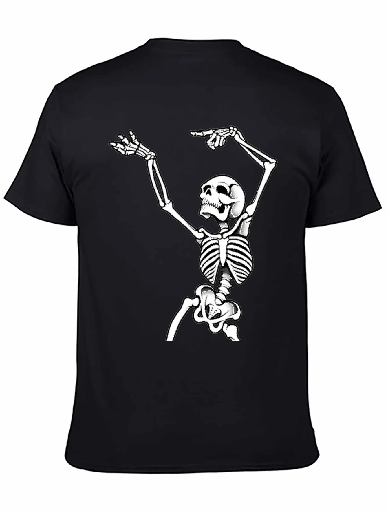 Dancing Skeleton Casual Graphic T-Shirt – Simple And Comfortable Daily Wear