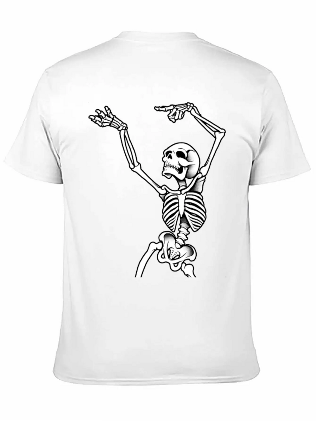Dancing Skeleton Casual Graphic T-Shirt – Simple And Comfortable Daily Wear