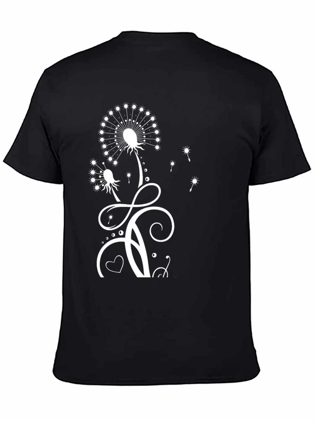 Dandelion With Infinity Symbol Casual Graphic T-Shirt – Simple And Comfortable Daily Wear