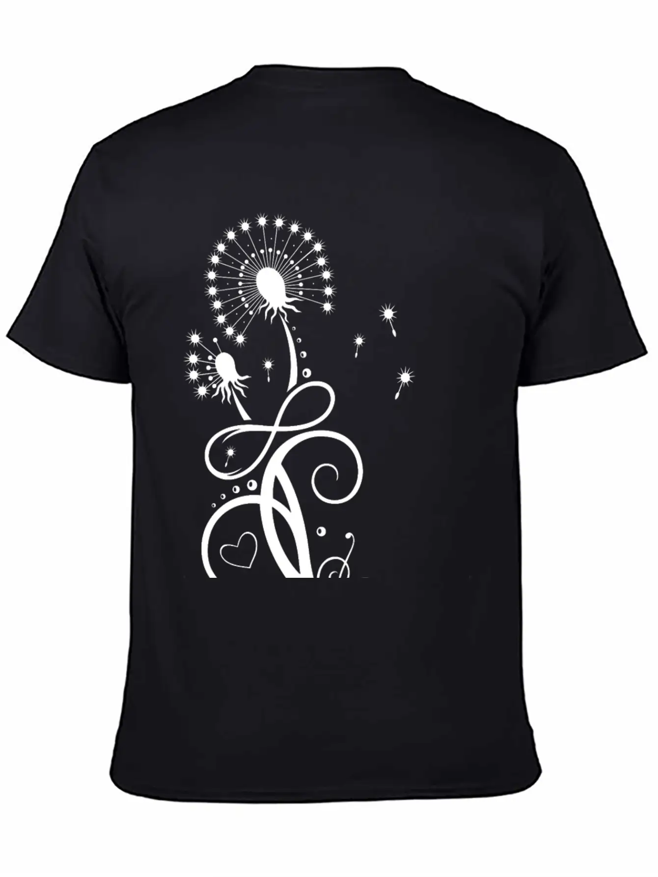 Dandelion With Infinity Symbol Casual Graphic T-Shirt – Simple And Comfortable Daily Wear