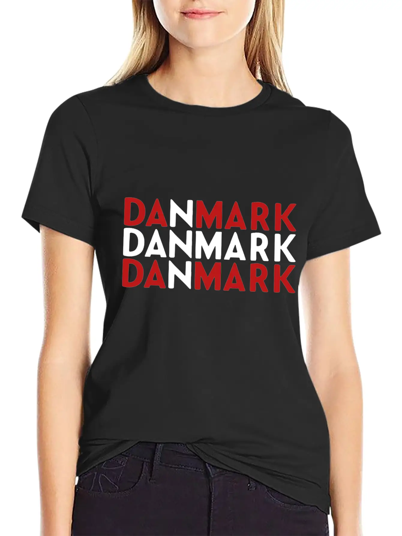 Danmark National Flag Unisex Casual T-Shirt – Clean Design For Daily Comfort