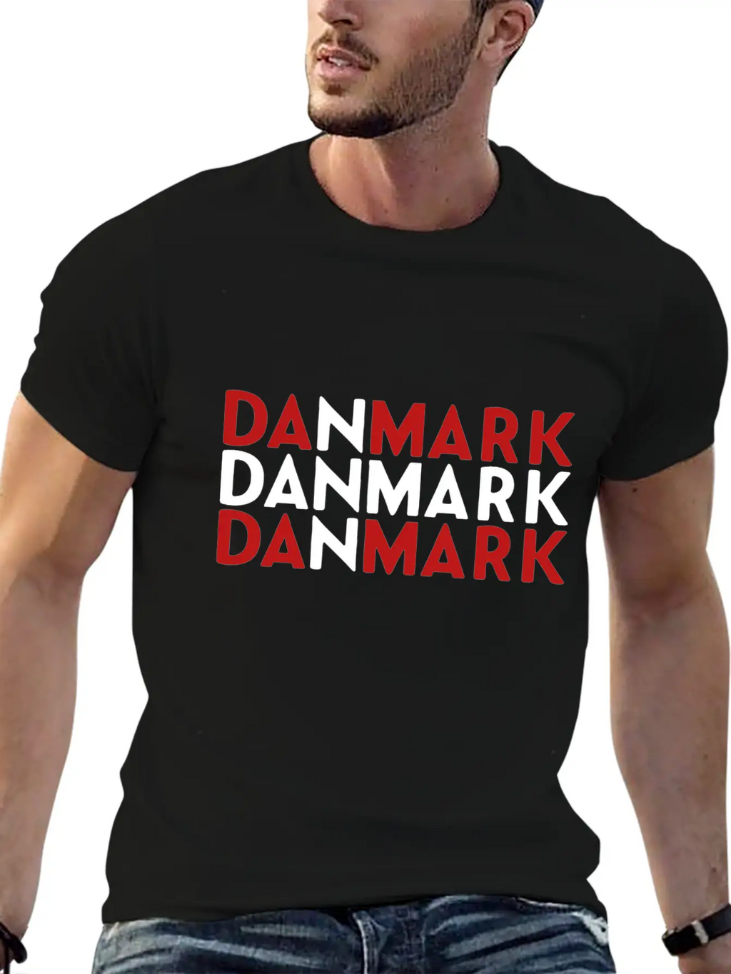 Danmark National Flag Unisex Casual T-Shirt – Clean Design For Daily Comfort