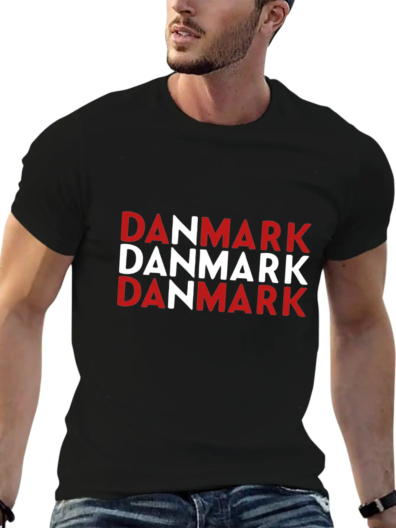 Danmark National Flag Unisex Casual T-Shirt – Clean Design For Daily Comfort