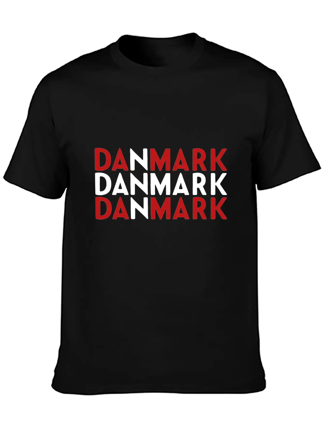 Danmark National Flag Unisex Casual T-Shirt – Clean Design For Daily Comfort