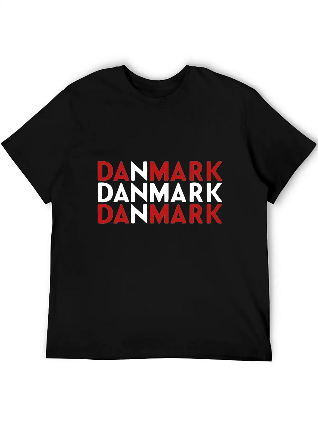 Danmark National Flag Unisex Casual T-Shirt – Clean Design For Daily Comfort