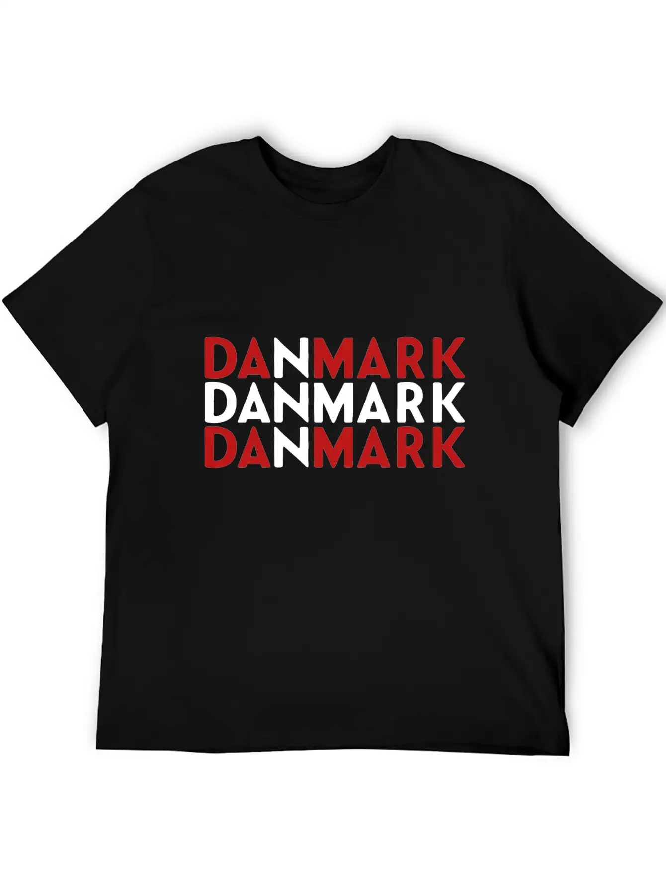 Danmark National Flag Unisex Casual T-Shirt – Clean Design For Daily Comfort