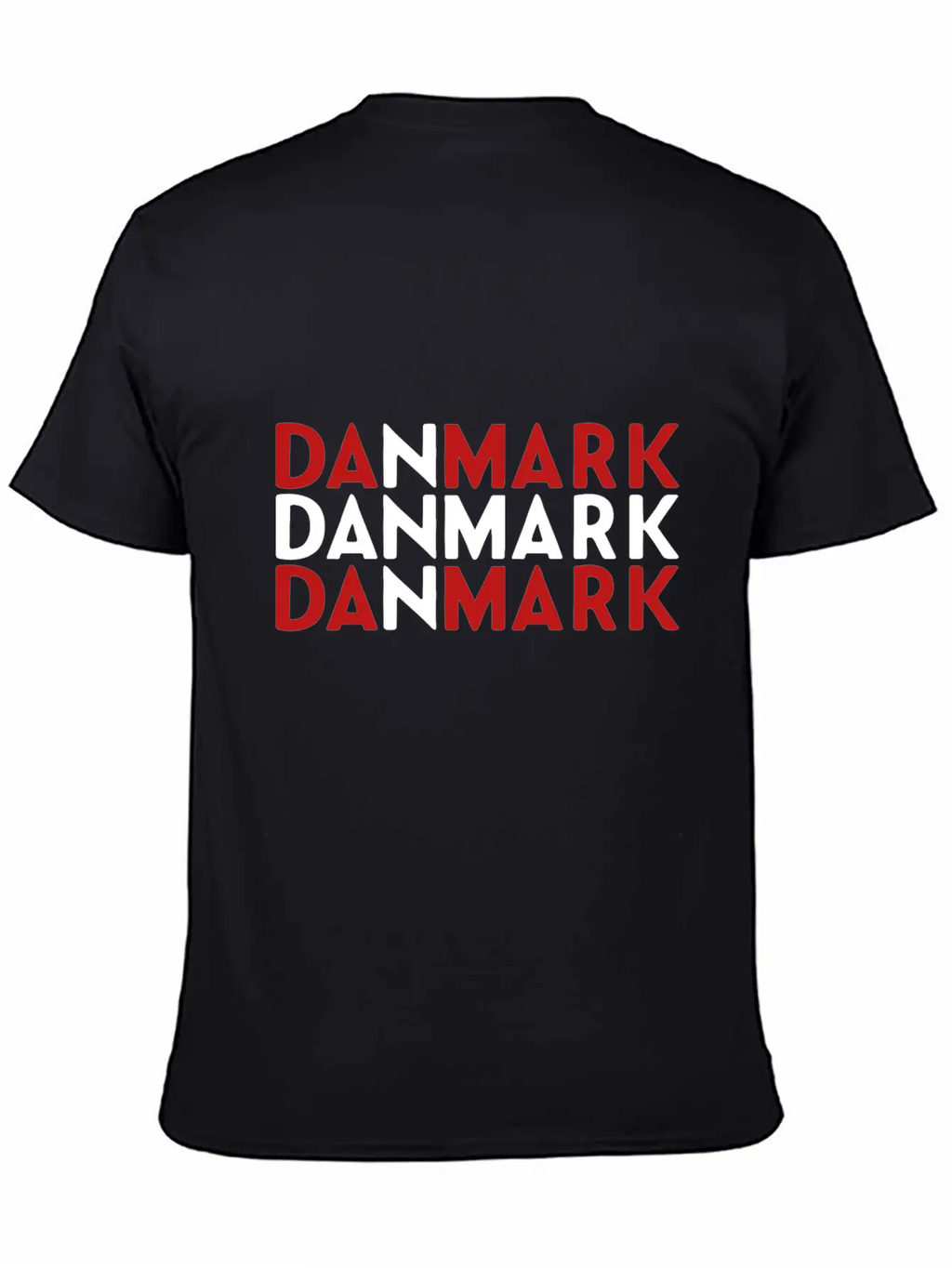 Danmark National Flag Unisex Casual T-Shirt – Clean Design For Daily Comfort