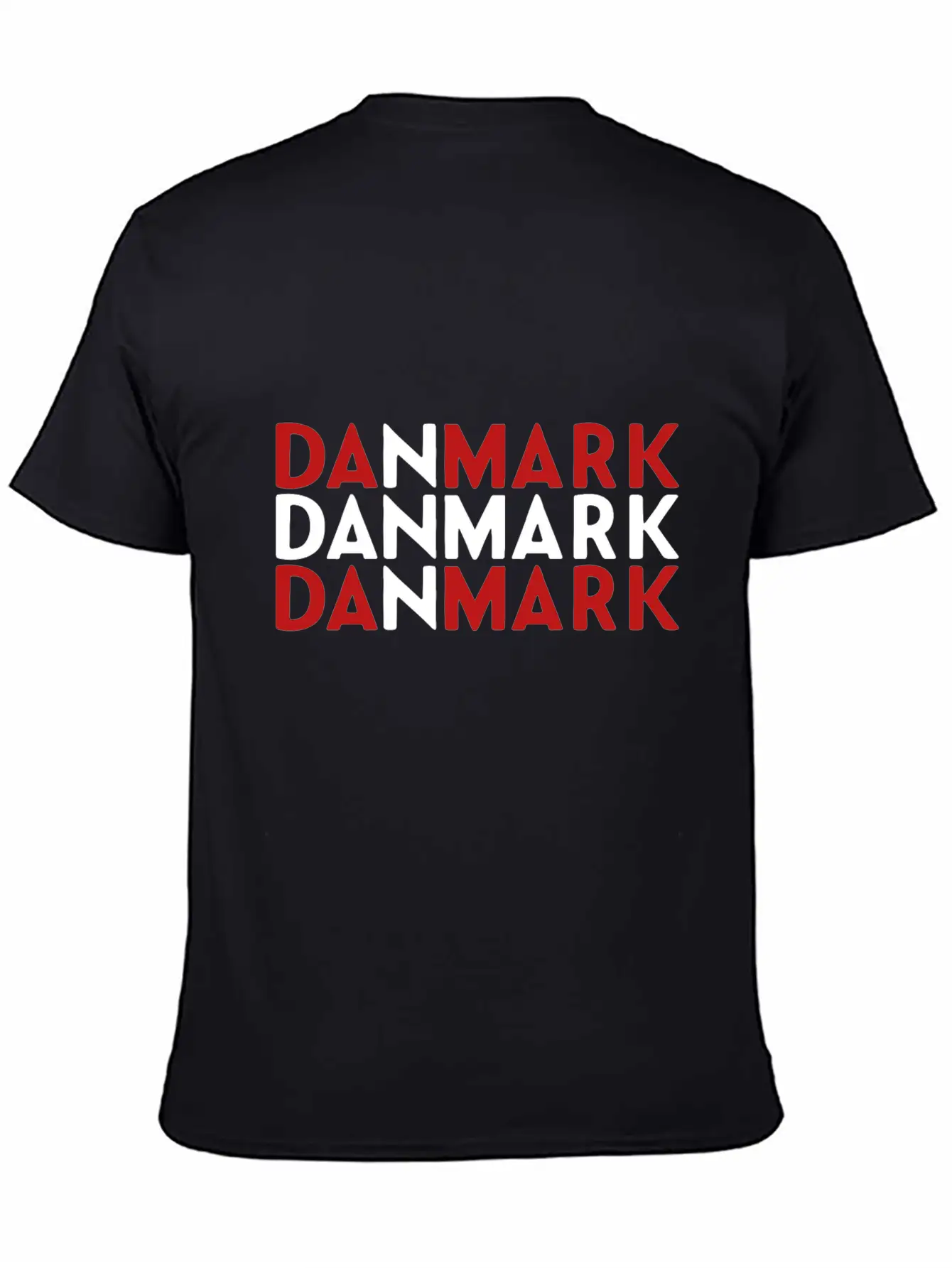 Danmark National Flag Unisex Casual T-Shirt – Clean Design For Daily Comfort