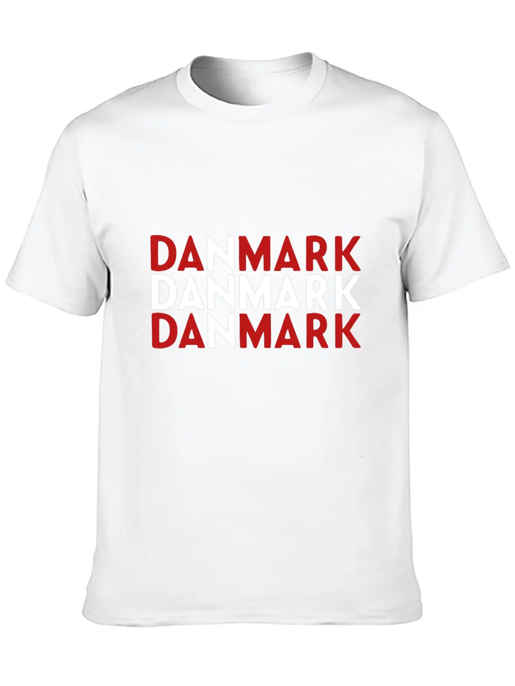 Danmark National Flag Unisex Casual T-Shirt – Clean Design For Daily Comfort