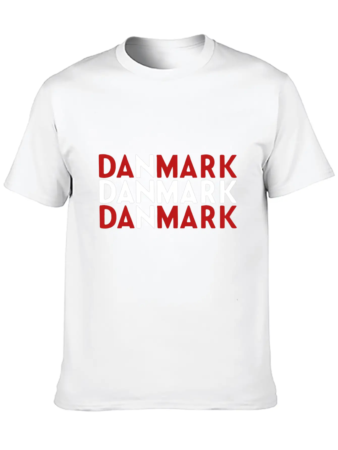 Danmark National Flag Unisex Casual T-Shirt – Clean Design For Daily Comfort