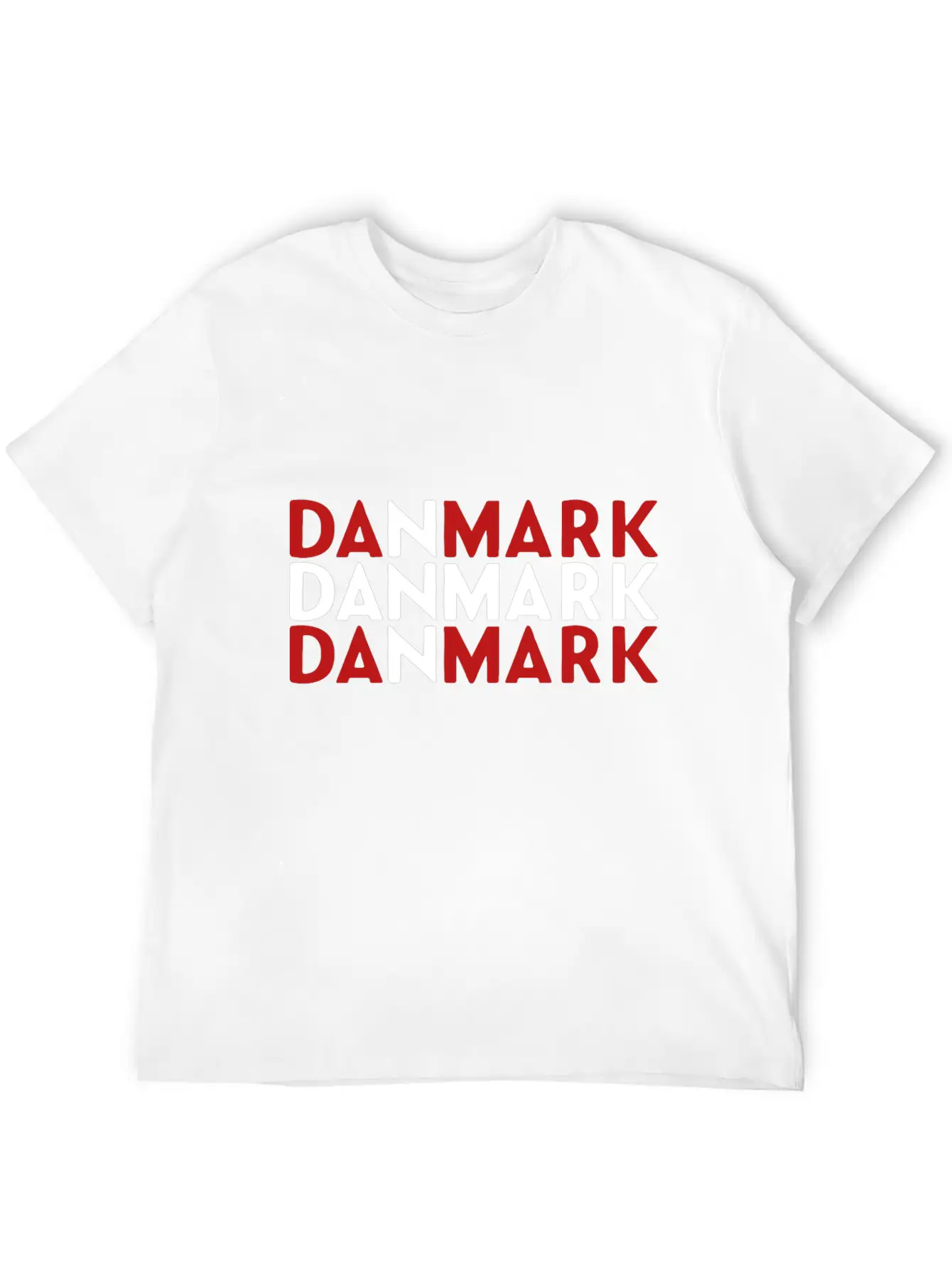 Danmark National Flag Unisex Casual T-Shirt – Clean Design For Daily Comfort