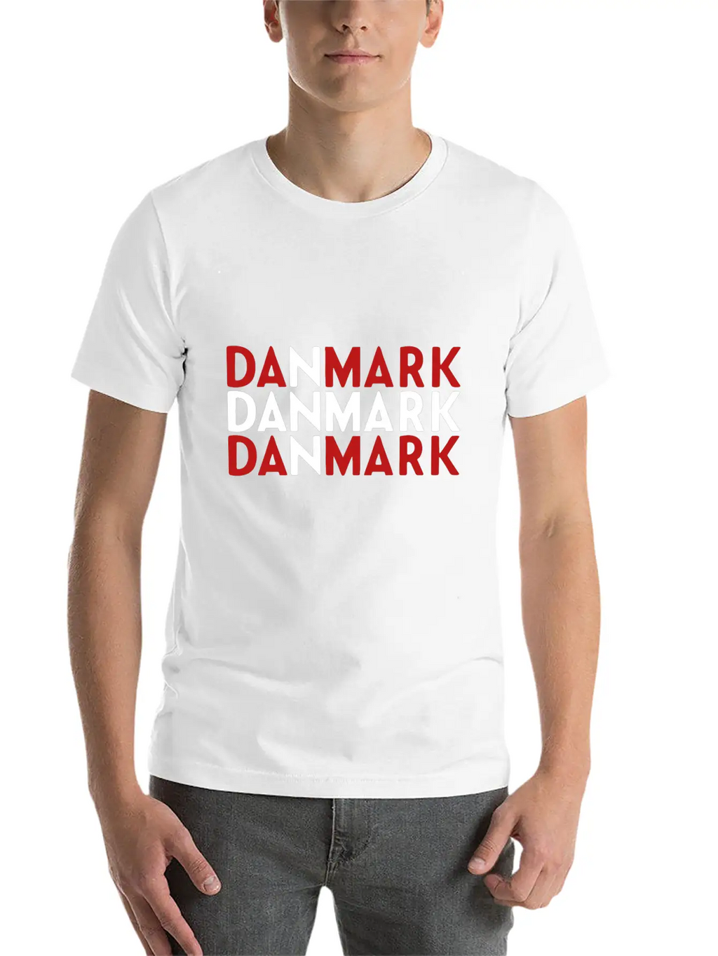 Danmark National Flag Unisex Casual T-Shirt – Clean Design For Daily Comfort