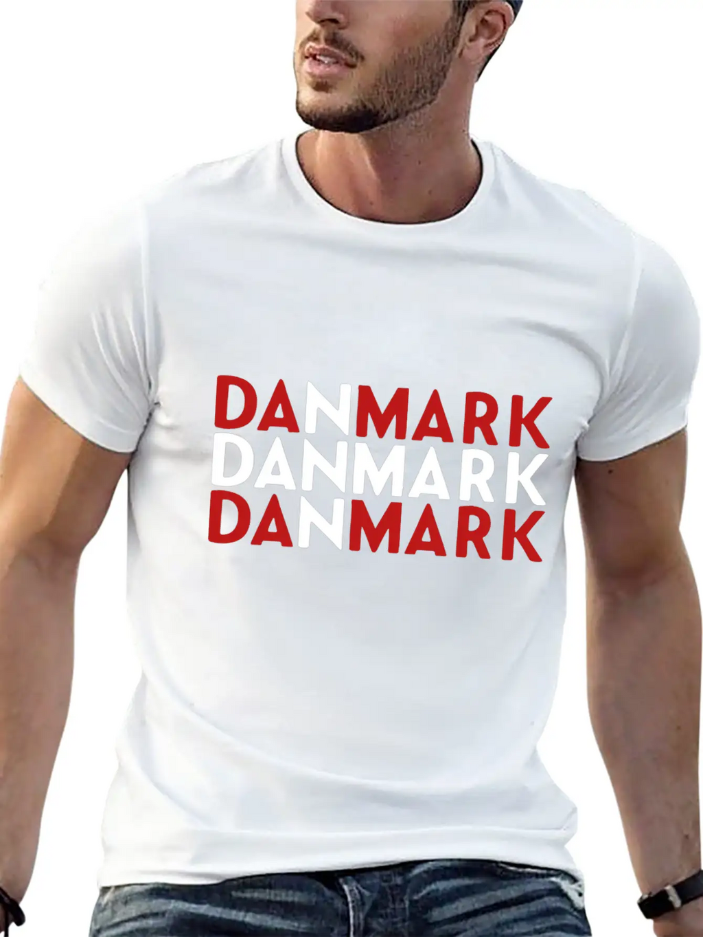 Danmark National Flag Unisex Casual T-Shirt – Clean Design For Daily Comfort
