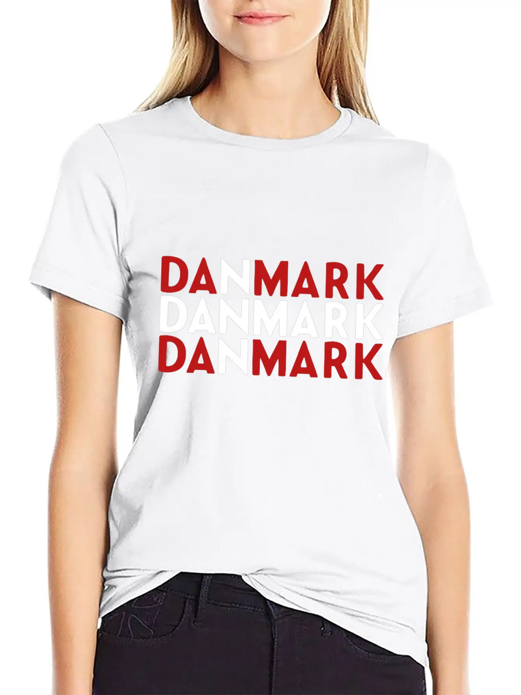 Danmark National Flag Unisex Casual T-Shirt – Clean Design For Daily Comfort