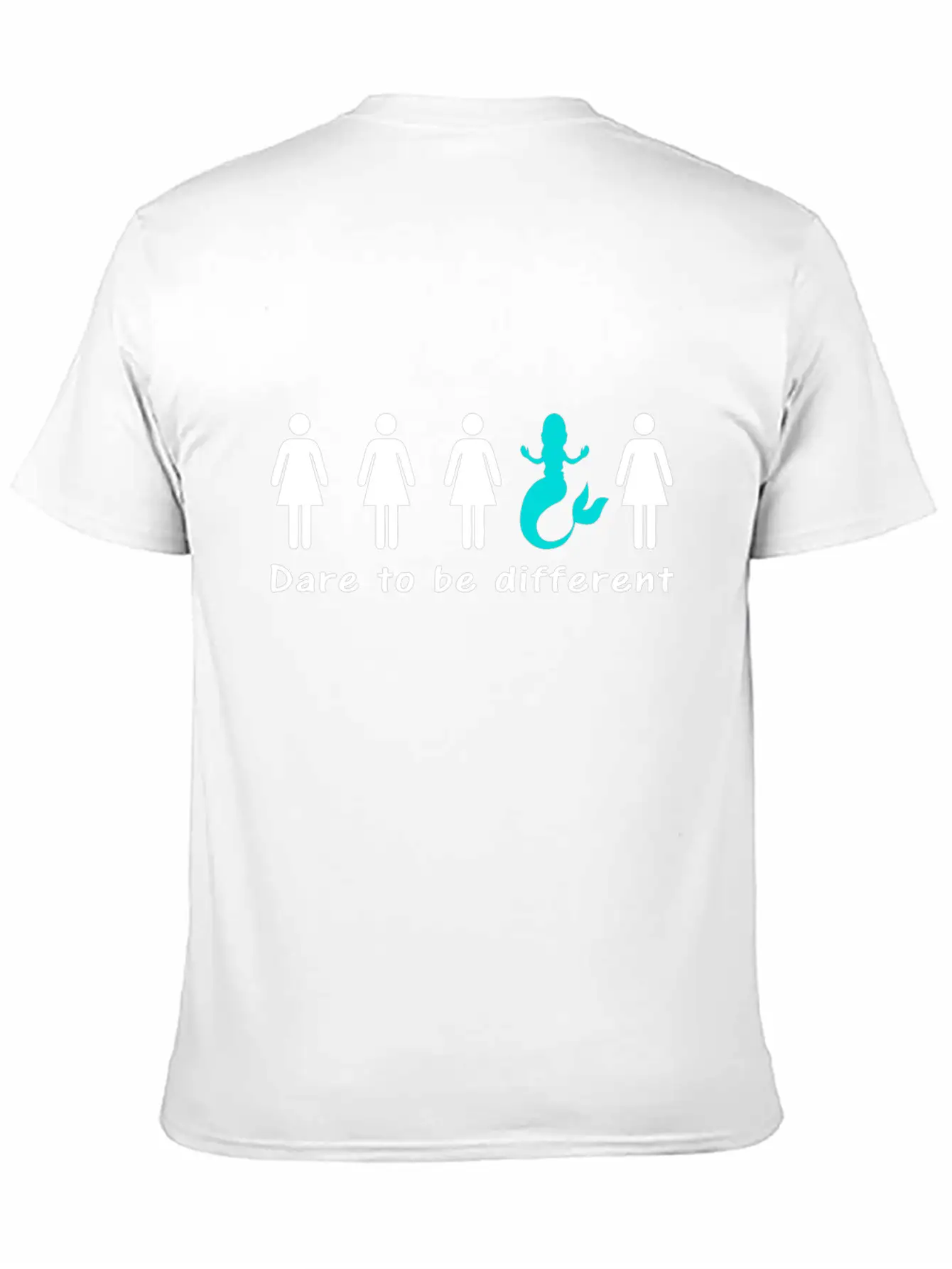 DARE TO BE DIFFERENT Mermaid Funny Cartoon Unisex Casual T-Shirt – Clean Design For Daily Comfort
