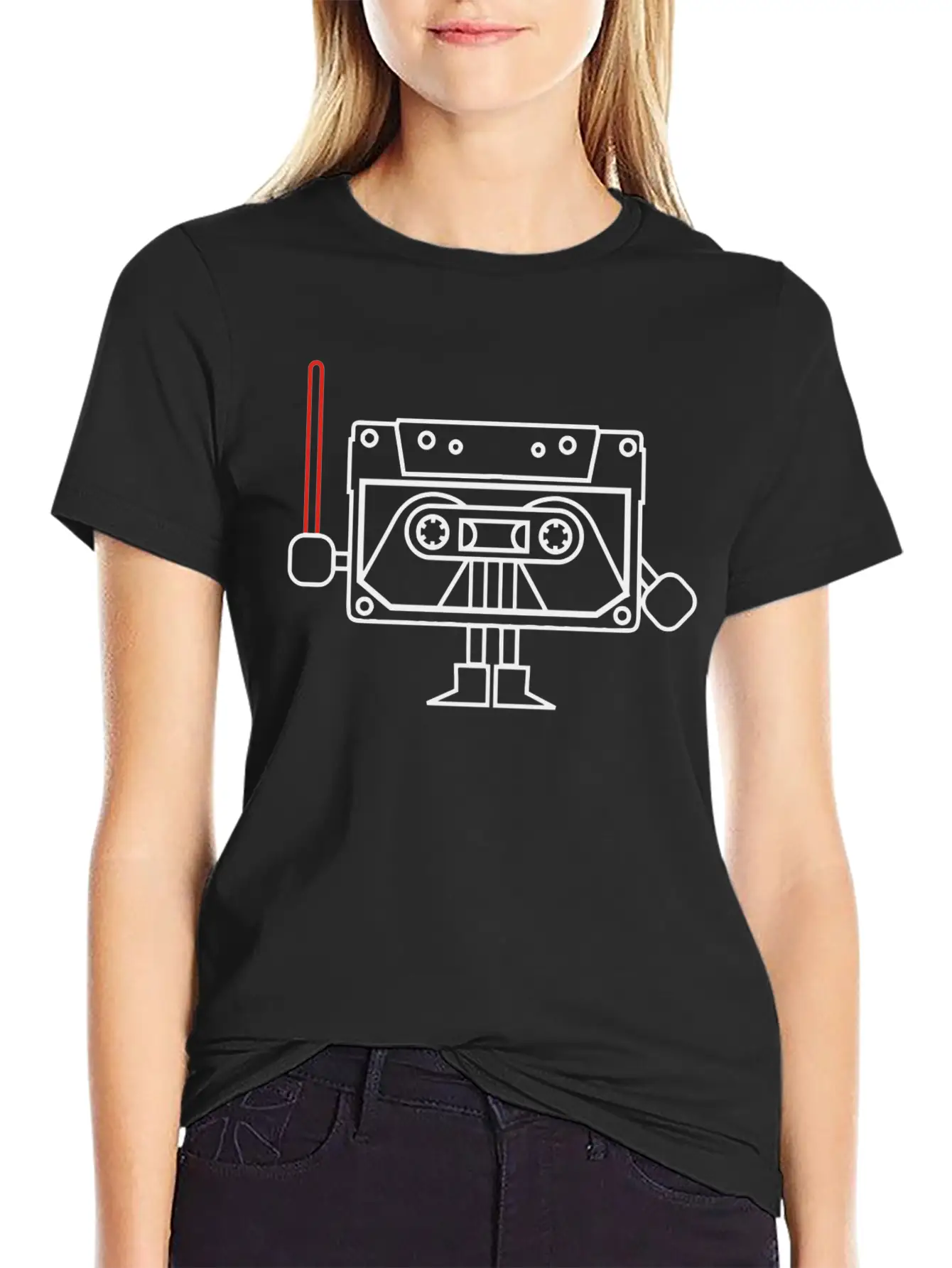Dark Cassette Unisex Short Sleeve Soft Cotton T-Shirt – Casual Everyday Wear
