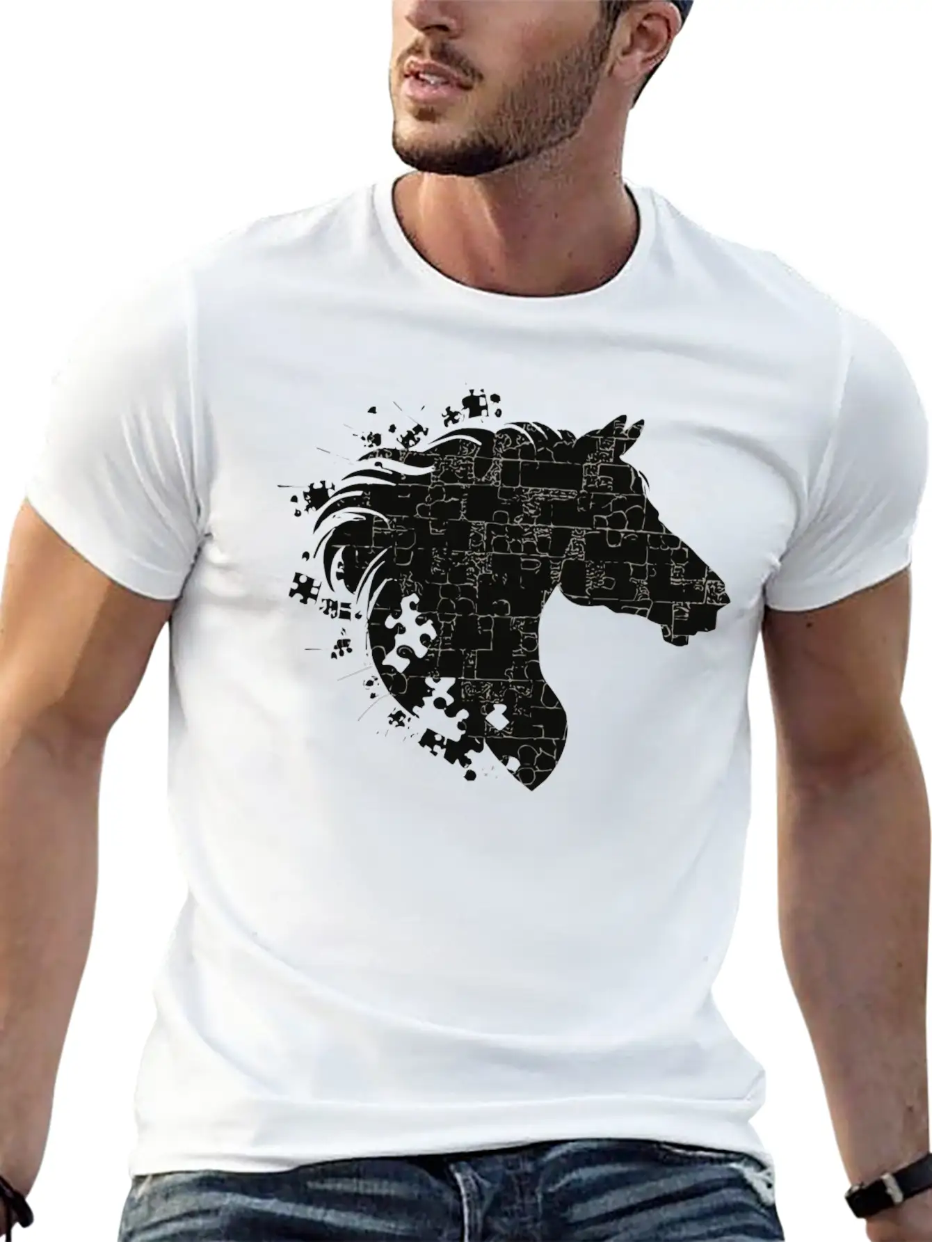 Dark Horse Stylish Everyday T-Shirt – Unisex Basic Cotton Tee
