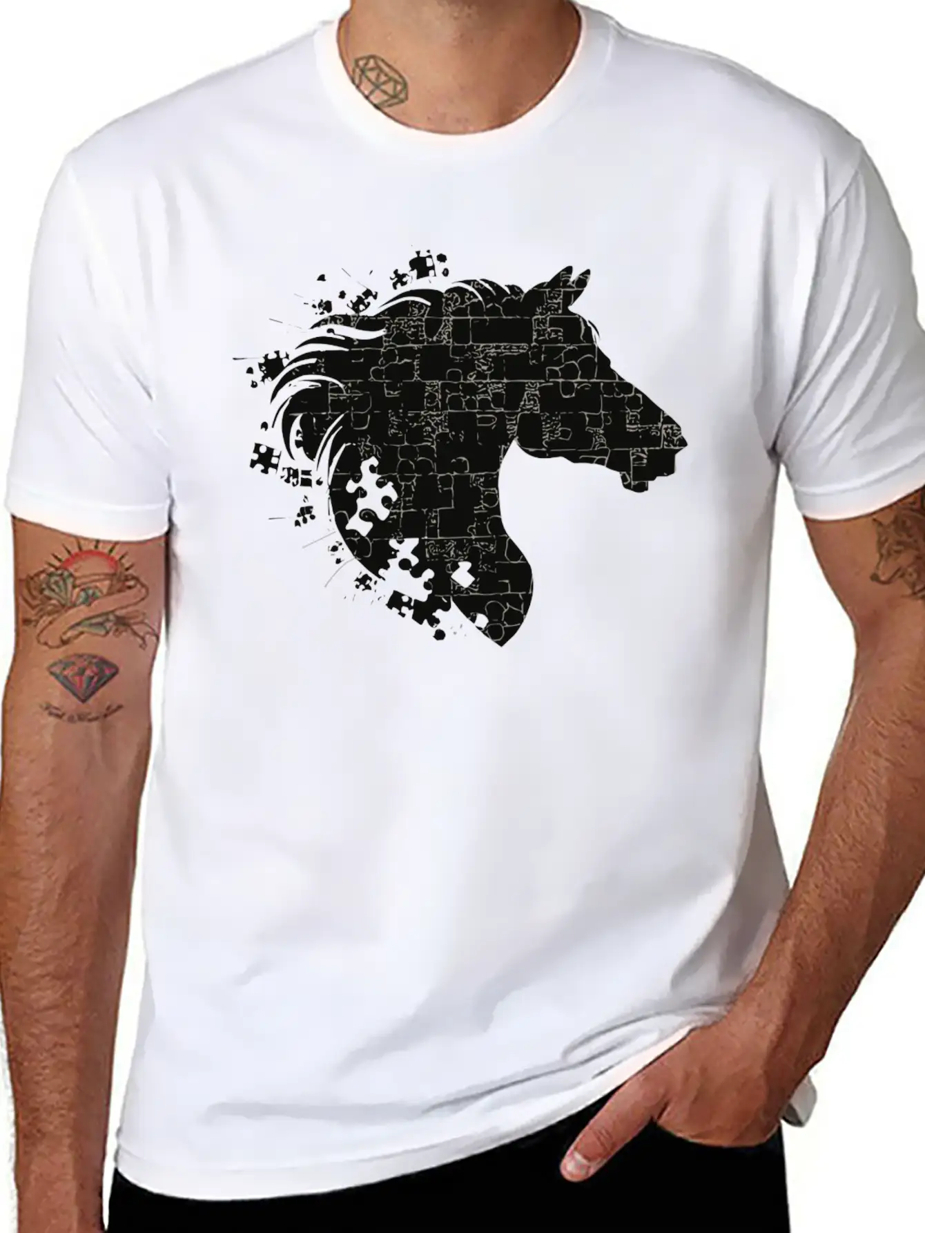 Dark Horse Stylish Everyday T-Shirt – Unisex Basic Cotton Tee