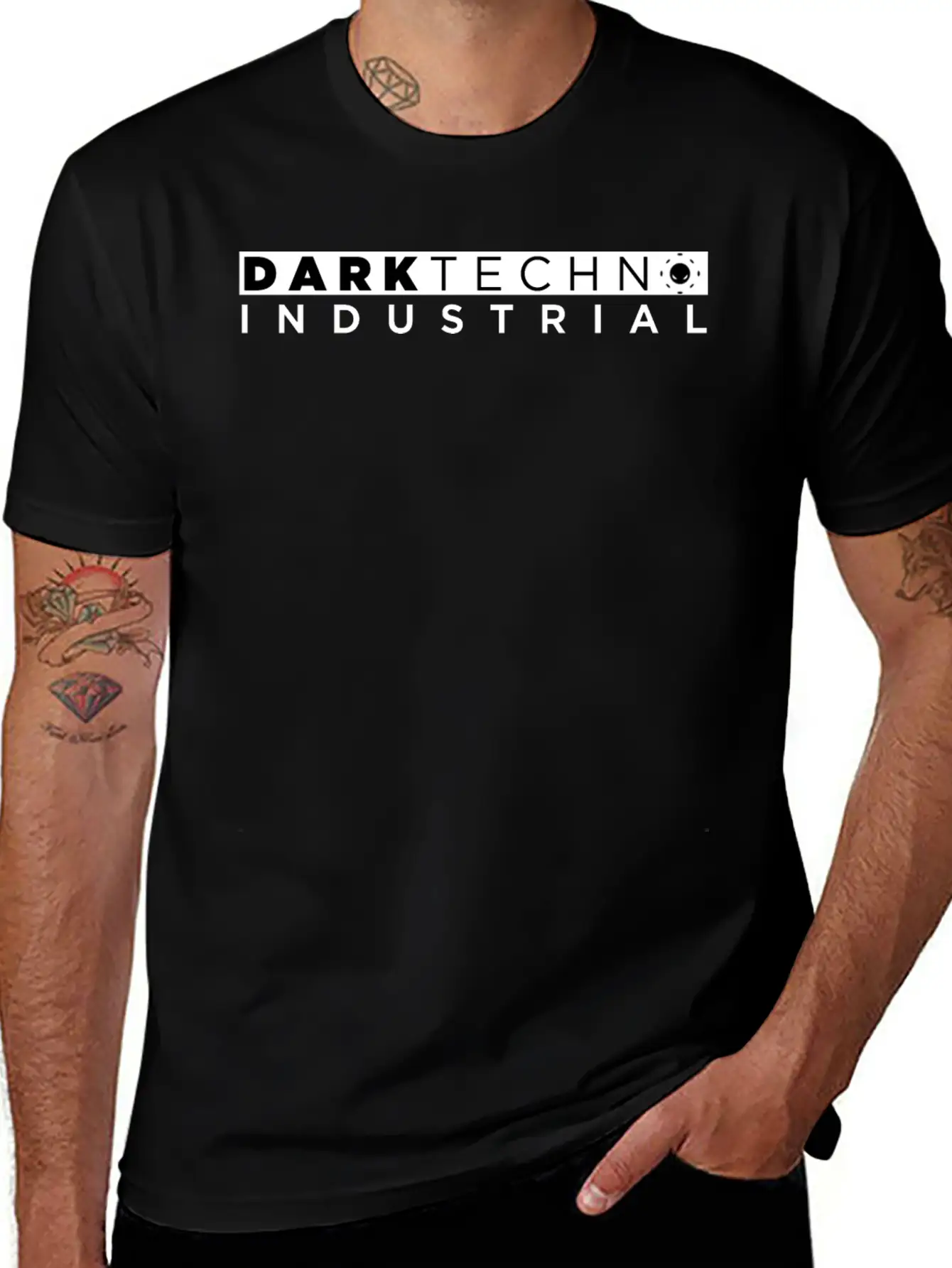 Dark Techno Industrial Breathable Soft Cotton T-Shirt – Timeless Casual Look