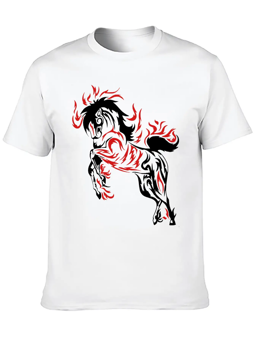 Darr Flame Horse Breathable Soft Cotton T-Shirt – Timeless Casual Look