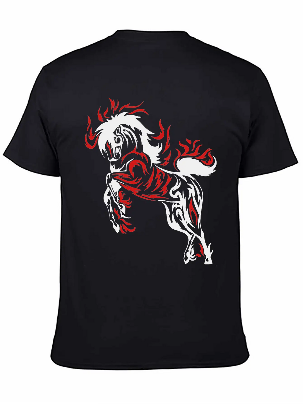 Darr Flame Horse Breathable Soft Cotton T-Shirt – Timeless Casual Look