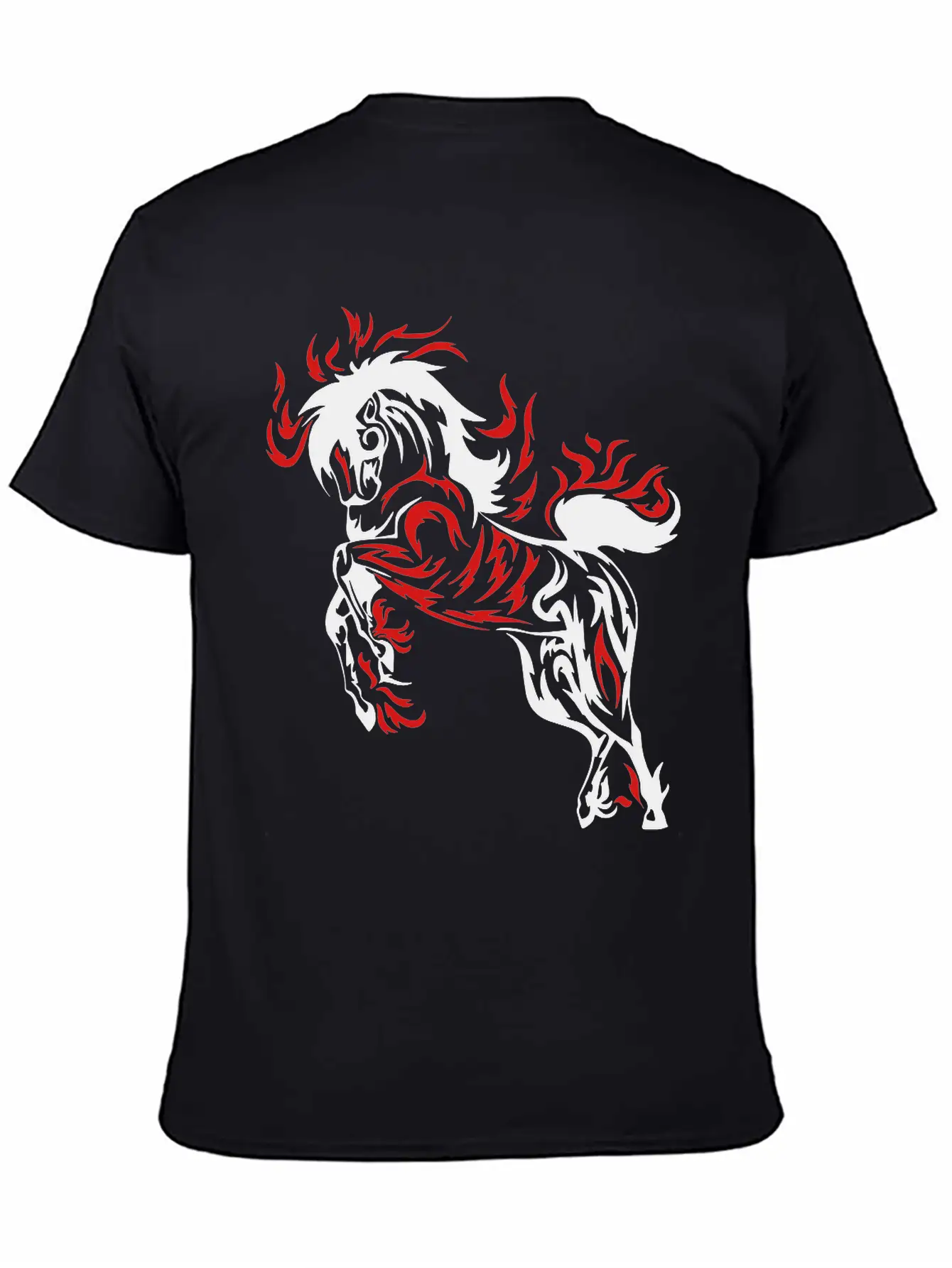 Darr Flame Horse Breathable Soft Cotton T-Shirt – Timeless Casual Look