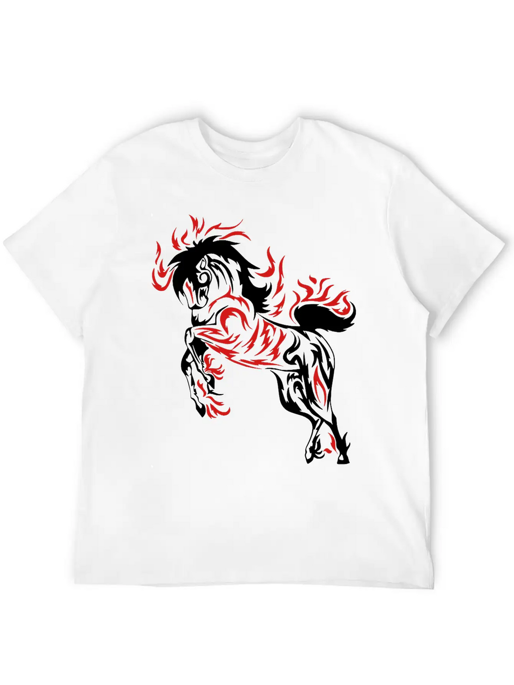 Darr Flame Horse Breathable Soft Cotton T-Shirt – Timeless Casual Look