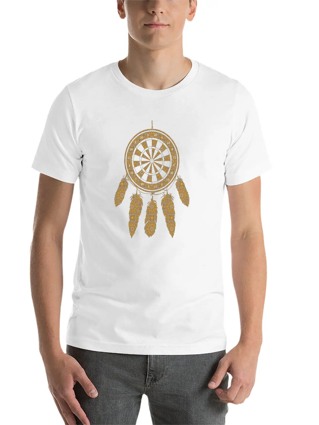 Dart Dreamcatcher Shaman Symbol Darts Players Unisex Casual T-Shirt – Clean Design For Daily Comfort