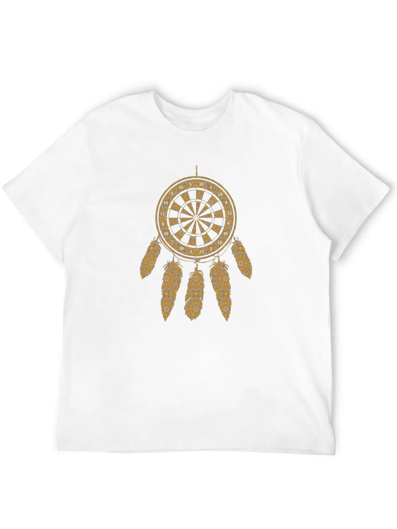 Dart Dreamcatcher Shaman Symbol Darts Players Unisex Casual T-Shirt – Clean Design For Daily Comfort