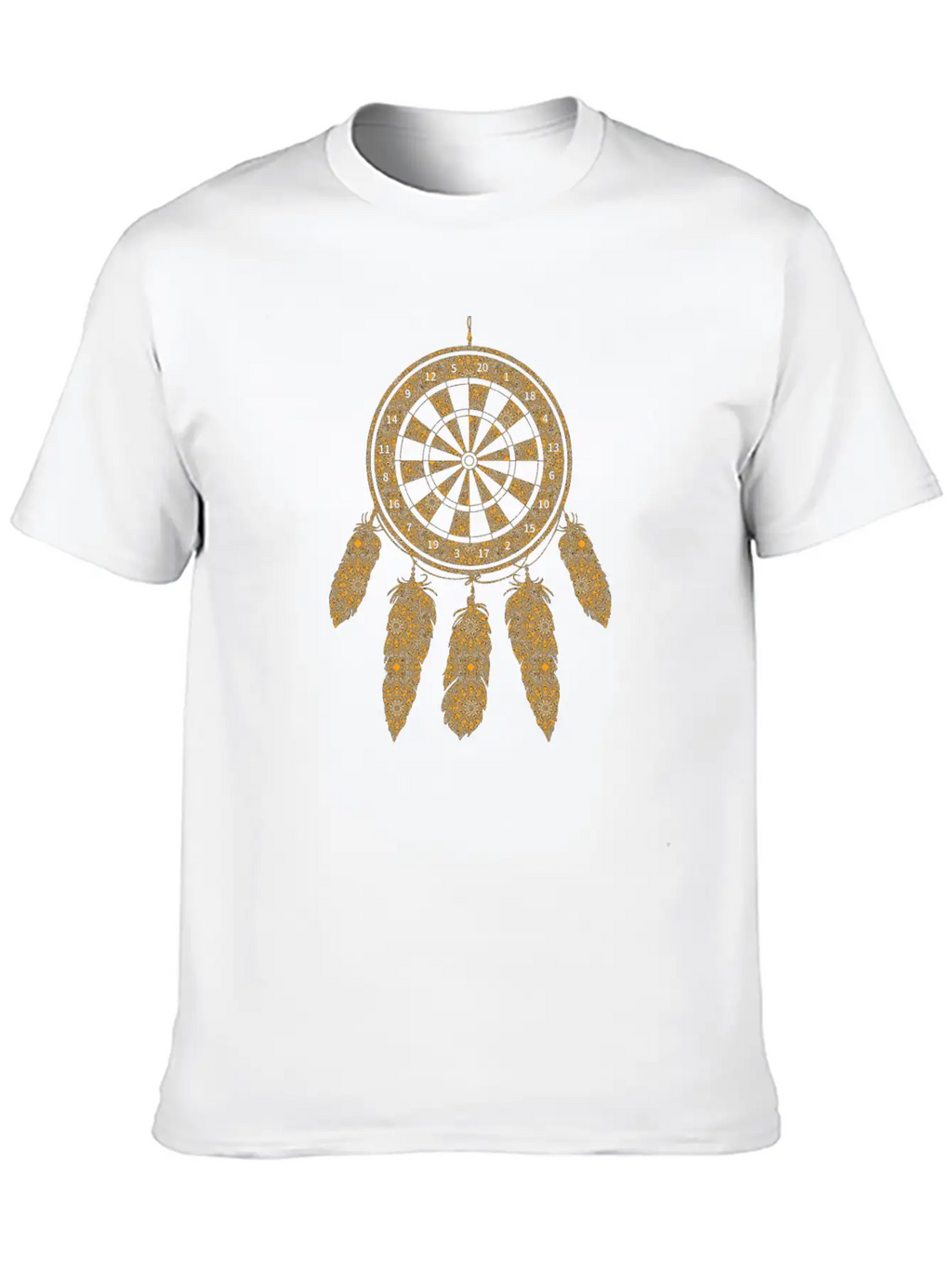 Dart Dreamcatcher Shaman Symbol Darts Players Unisex Casual T-Shirt – Clean Design For Daily Comfort