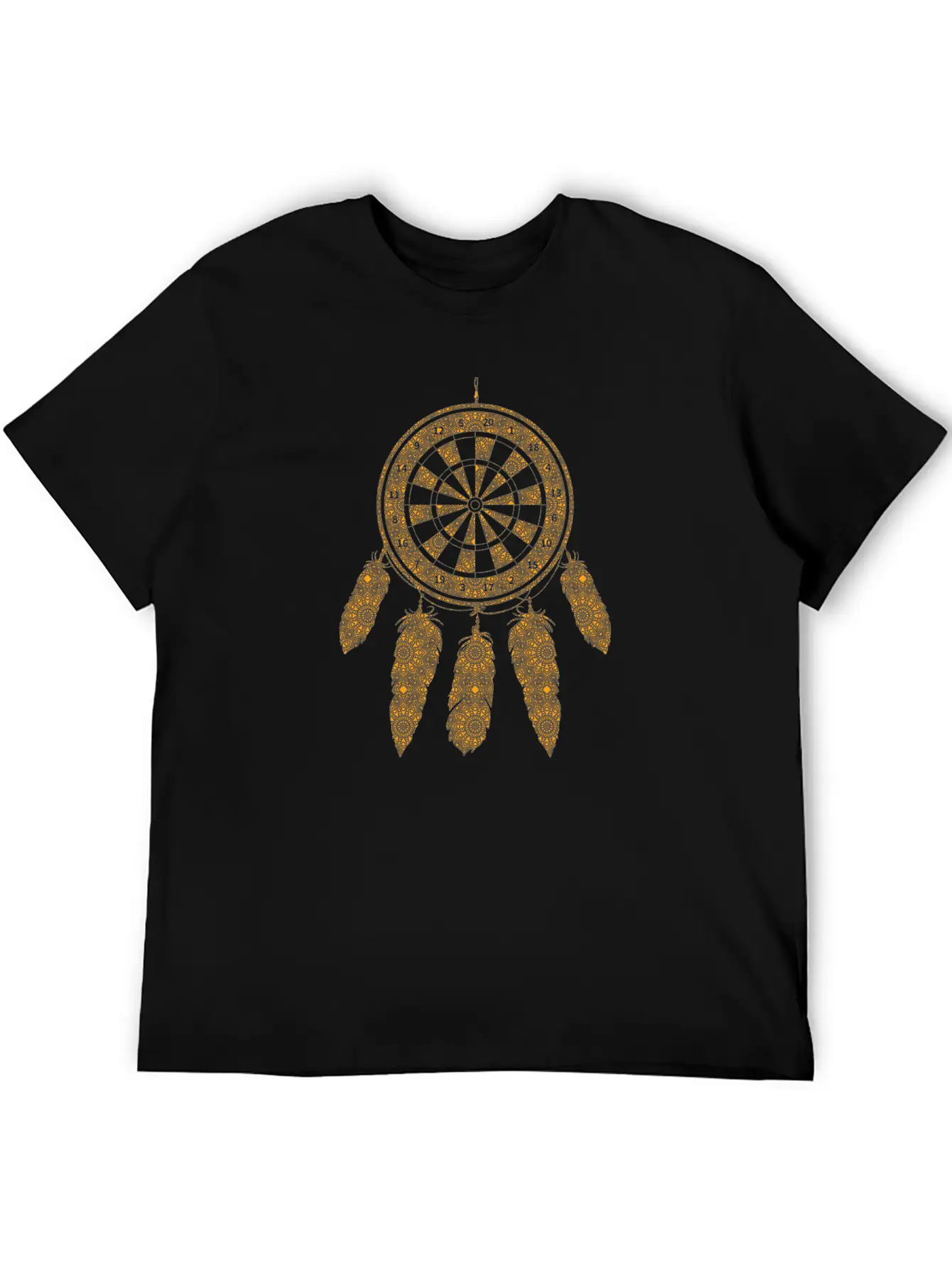 Dart Dreamcatcher Shaman Symbol Darts Players Unisex Casual T-Shirt – Clean Design For Daily Comfort