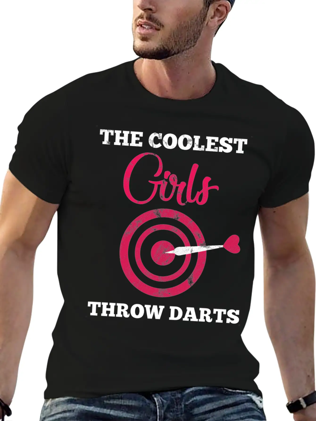Dart Girl - Arrow - Bullseye - Triple - Gift Breathable Soft Cotton T-Shirt – Timeless Casual Look
