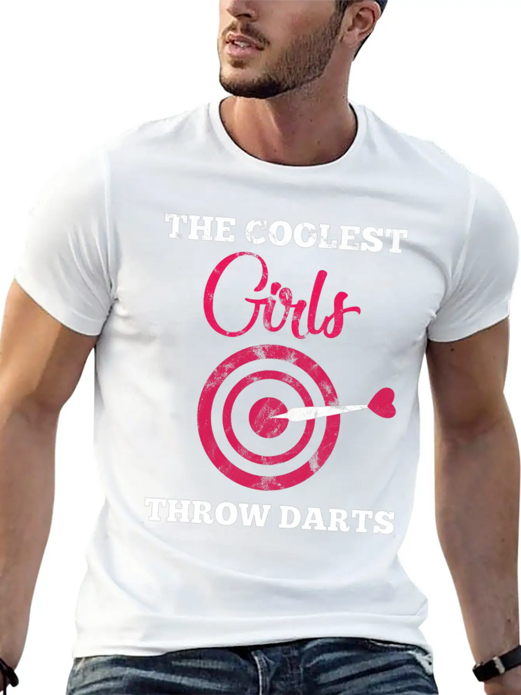 Dart Girl - Arrow - Bullseye - Triple - Gift Breathable Soft Cotton T-Shirt – Timeless Casual Look