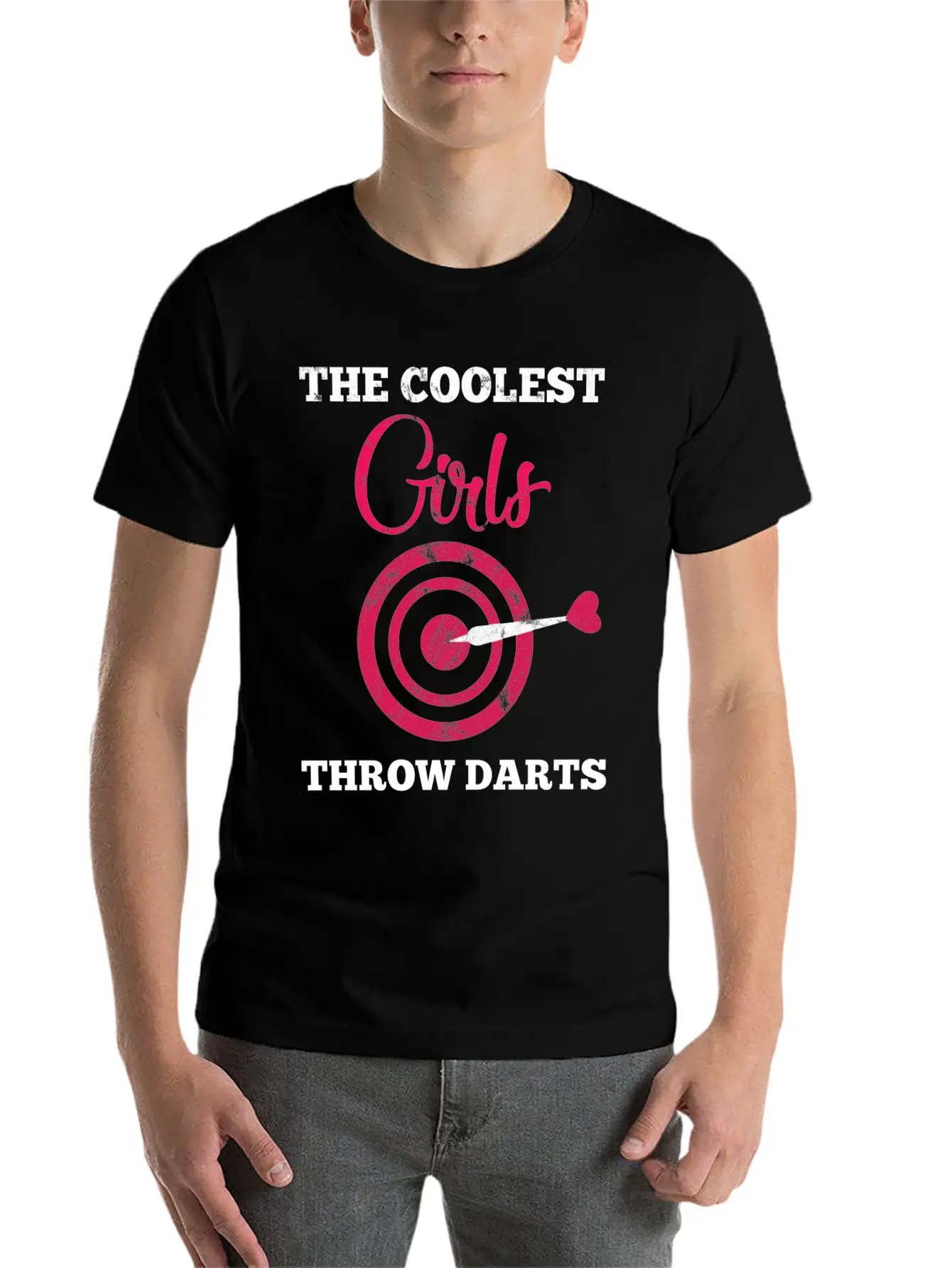Dart Girl - Arrow - Bullseye - Triple - Gift Breathable Soft Cotton T-Shirt – Timeless Casual Look