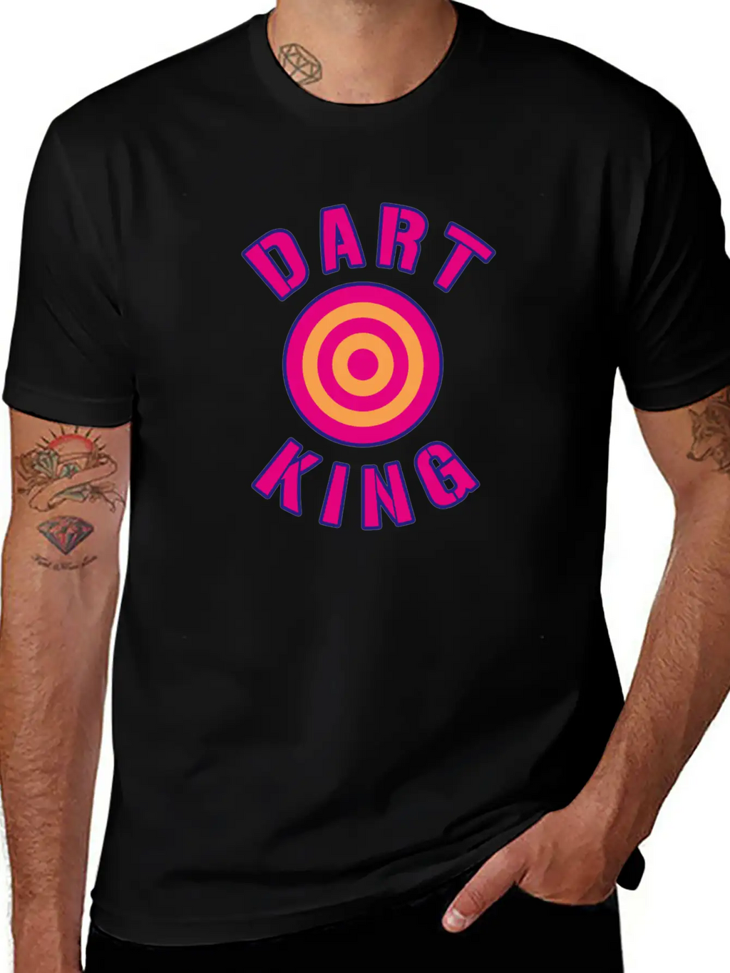 Dart King For Darts Sport Players Breathable Graphic T-Shirt – Perfect For Casual Days