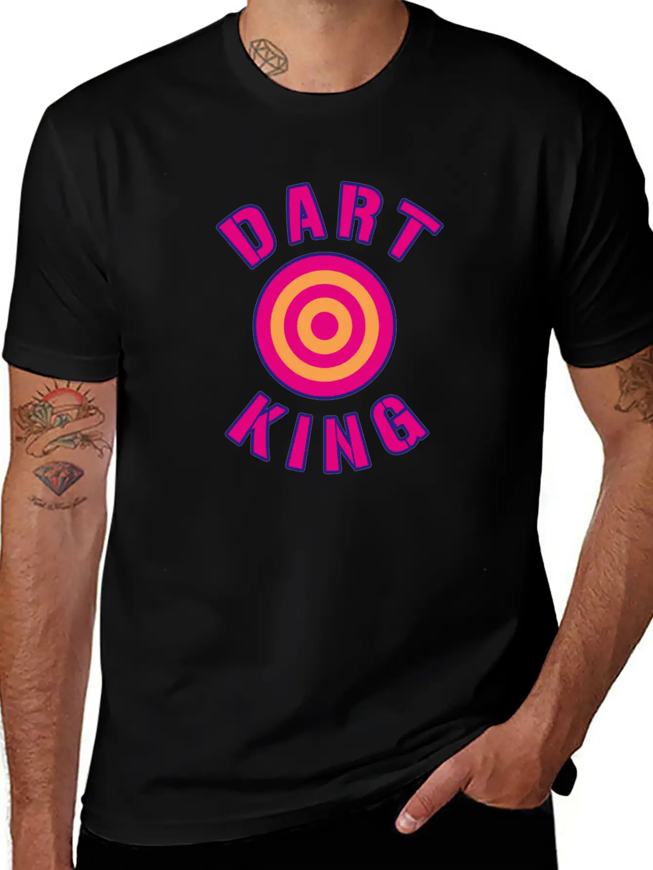 Dart King For Darts Sport Players Breathable Graphic T-Shirt – Perfect For Casual Days