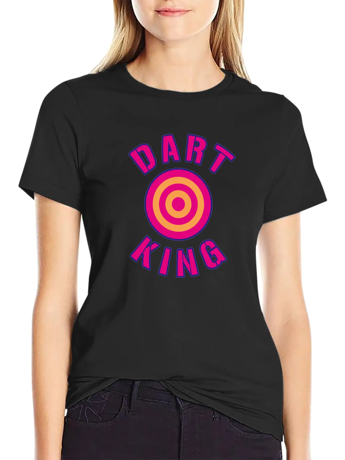 Dart King For Darts Sport Players Breathable Graphic T-Shirt – Perfect For Casual Days